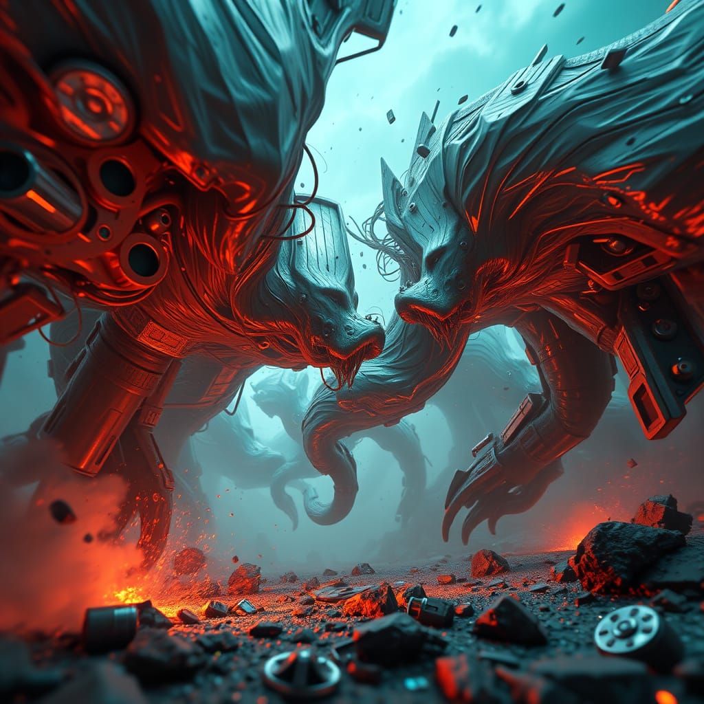 Abstract Expressionist Travel Stain in Motion