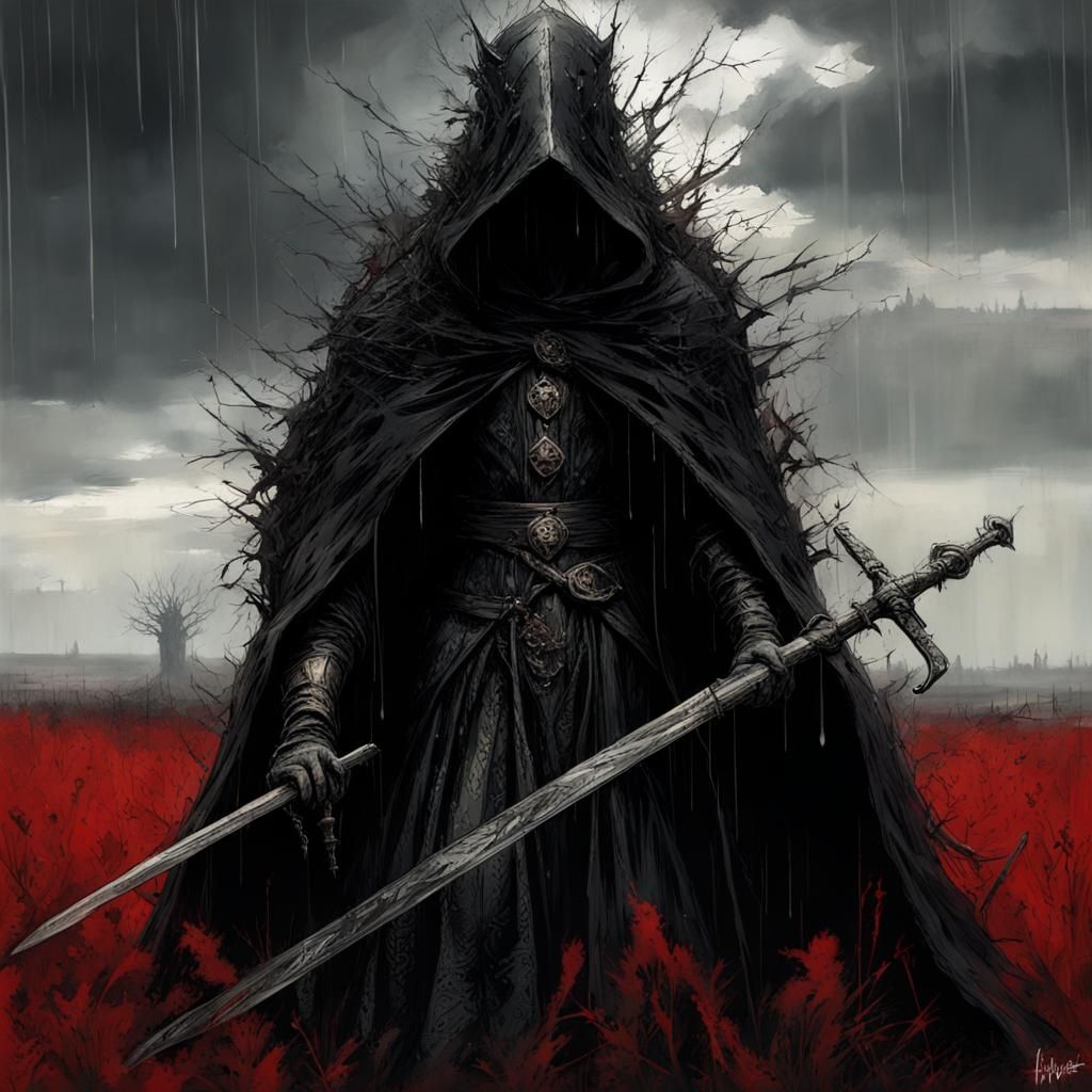 High Gothic Dark Fantasy Death Figure