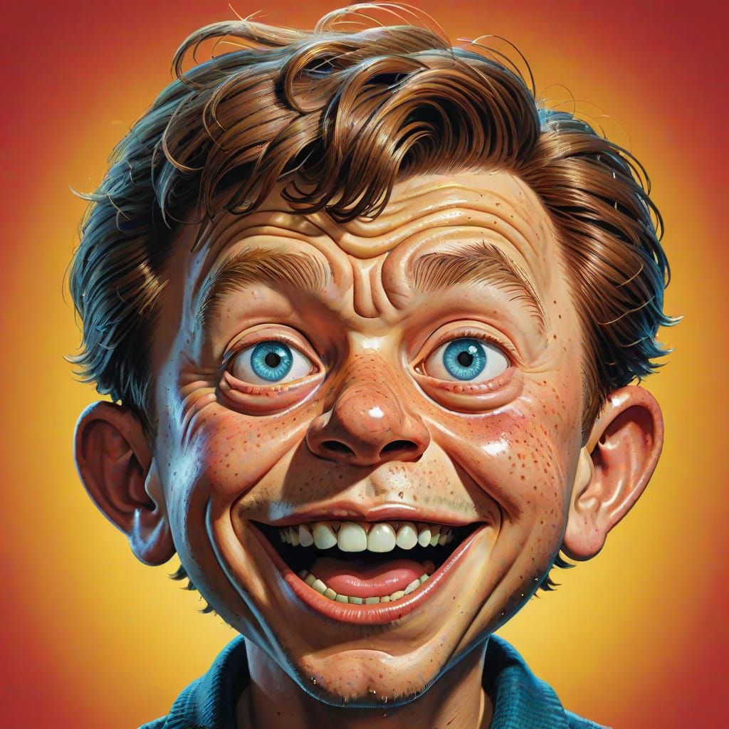 Alfred E. Neuman Hyperrealistic Portrait