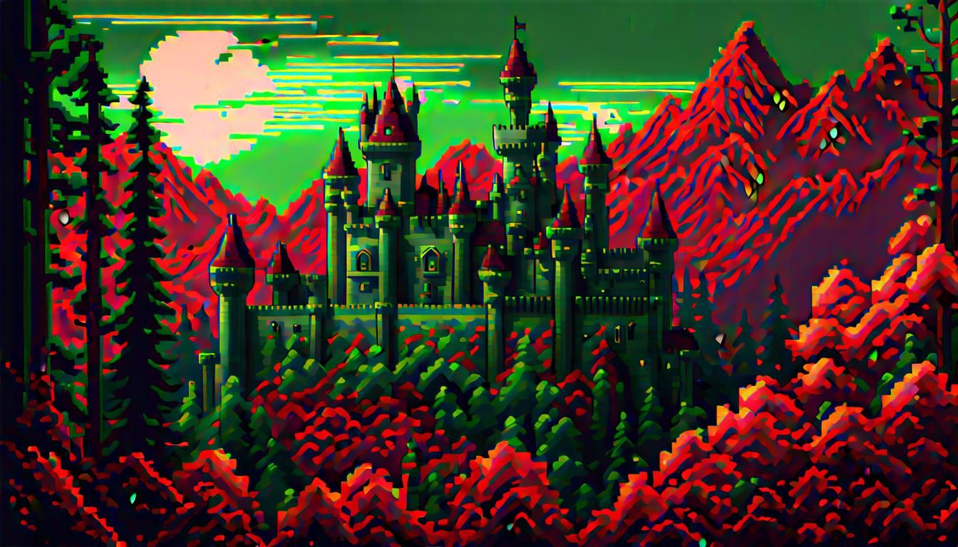 Not Space Series - Dracula’s blood red Castle, green Taiga l...