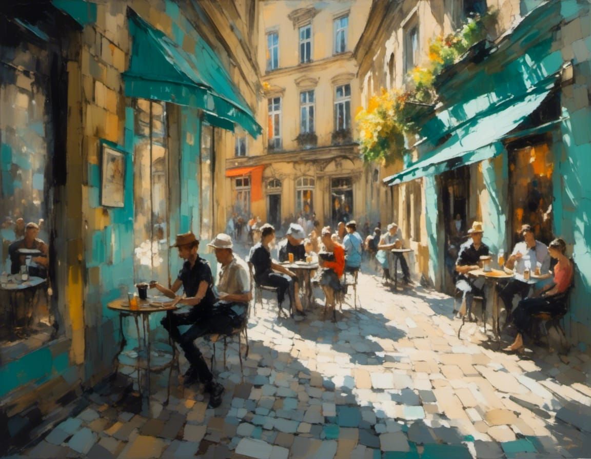 Dresden Kunsthofpassage: Vibrant Oil Painting Street Art