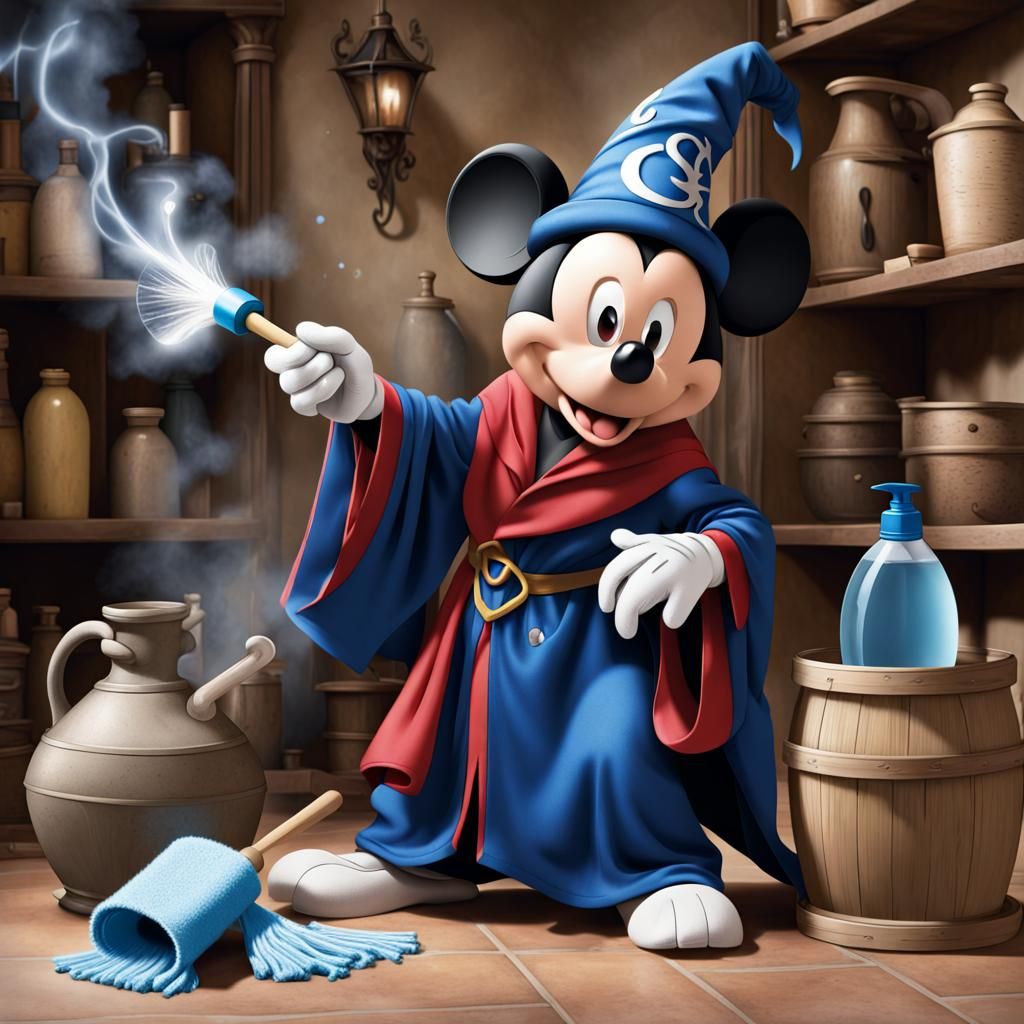 Mickey Mouse as Sorcerer's Apprentice