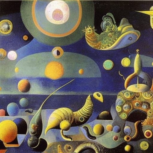 Surreal Snails on Nails in Sci-Fi Baroque Miniature