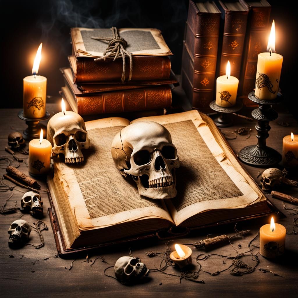 Creepy Ancient Manuscript in Forgotten Library