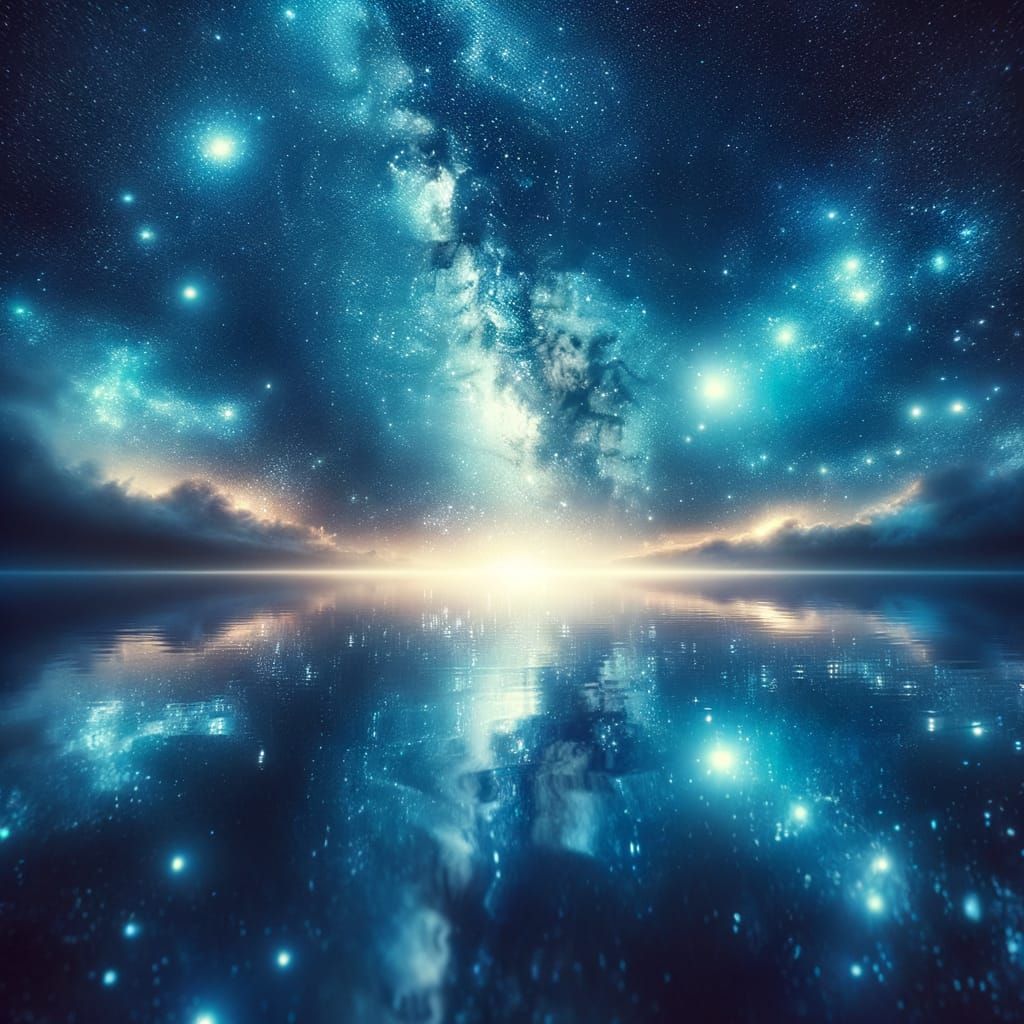 Ethereal Starlit Ocean Infinity