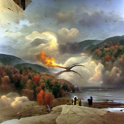 Phoenix and Firemen: Matte Painting in Animated Style