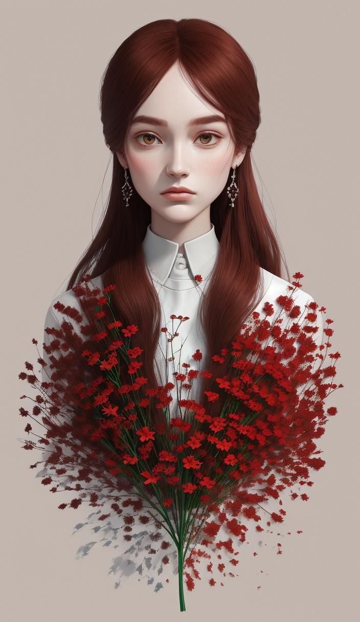 Ethereal Minimal Floral Miretar Surreal Art