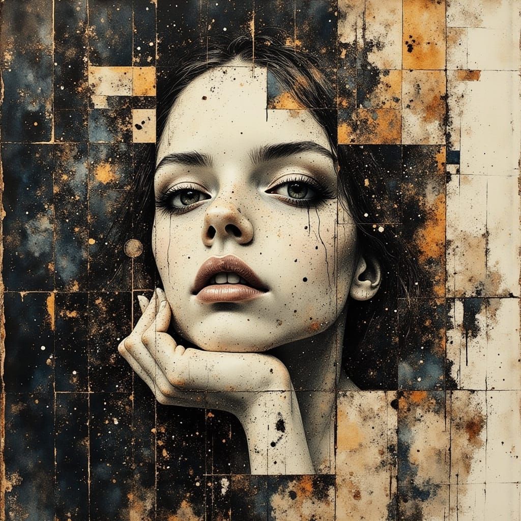 Glitch Art Fusion of Photography and Typography