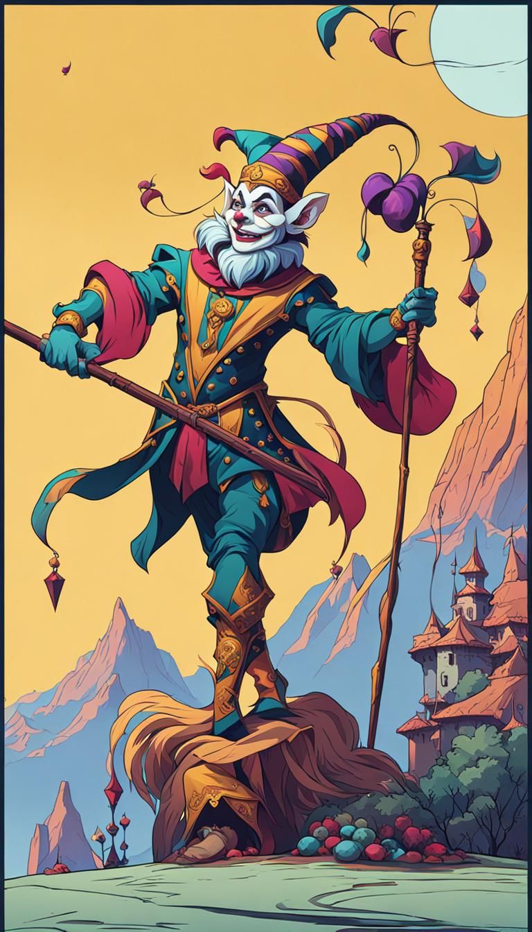 Jester with Bag: Fantasy Concept Art