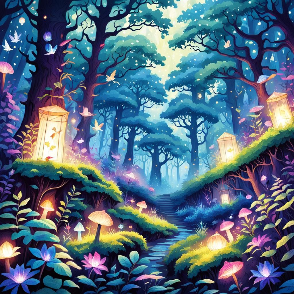 Enchanting Magical Forest Landscape