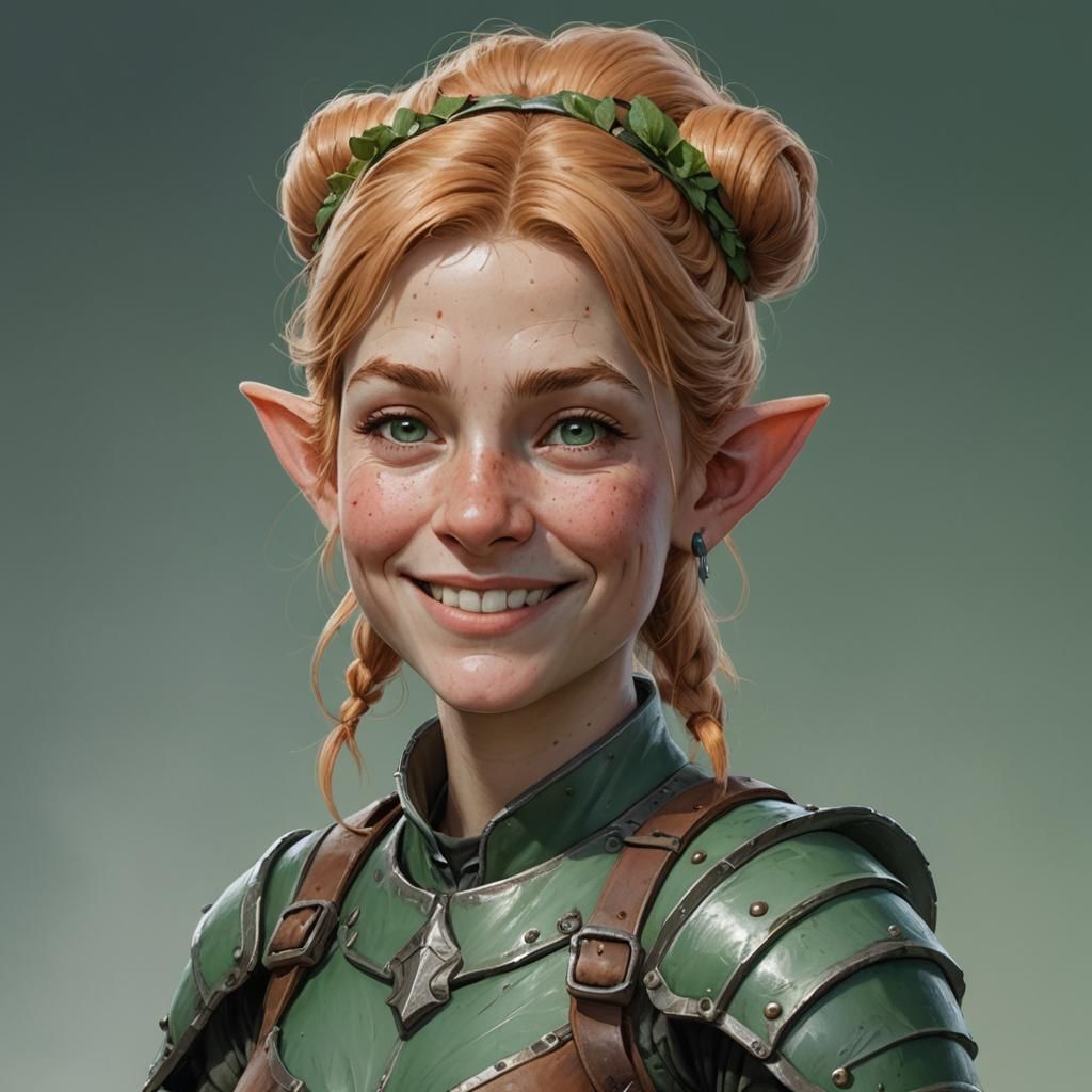 Female Gnome Druid Character in Detailed Matte Painting