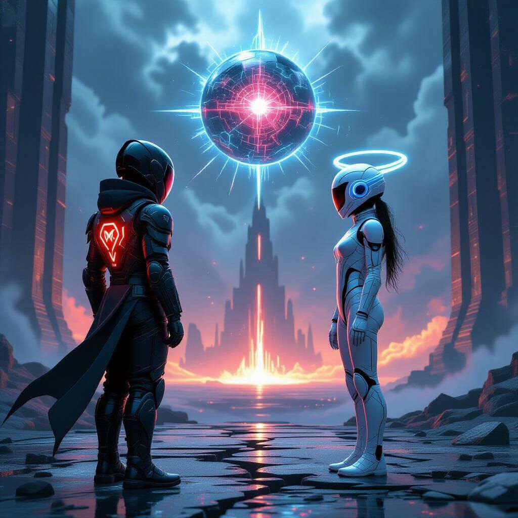Cosmic Rift: Cyber-Armor and Celestial Fantasy