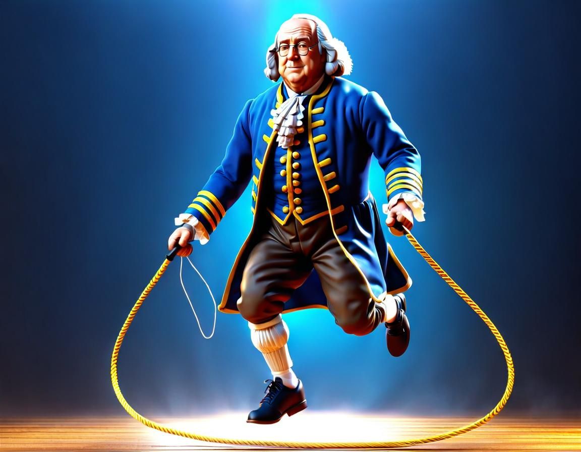 Ben Franklin Plays Jump Rope in 3D