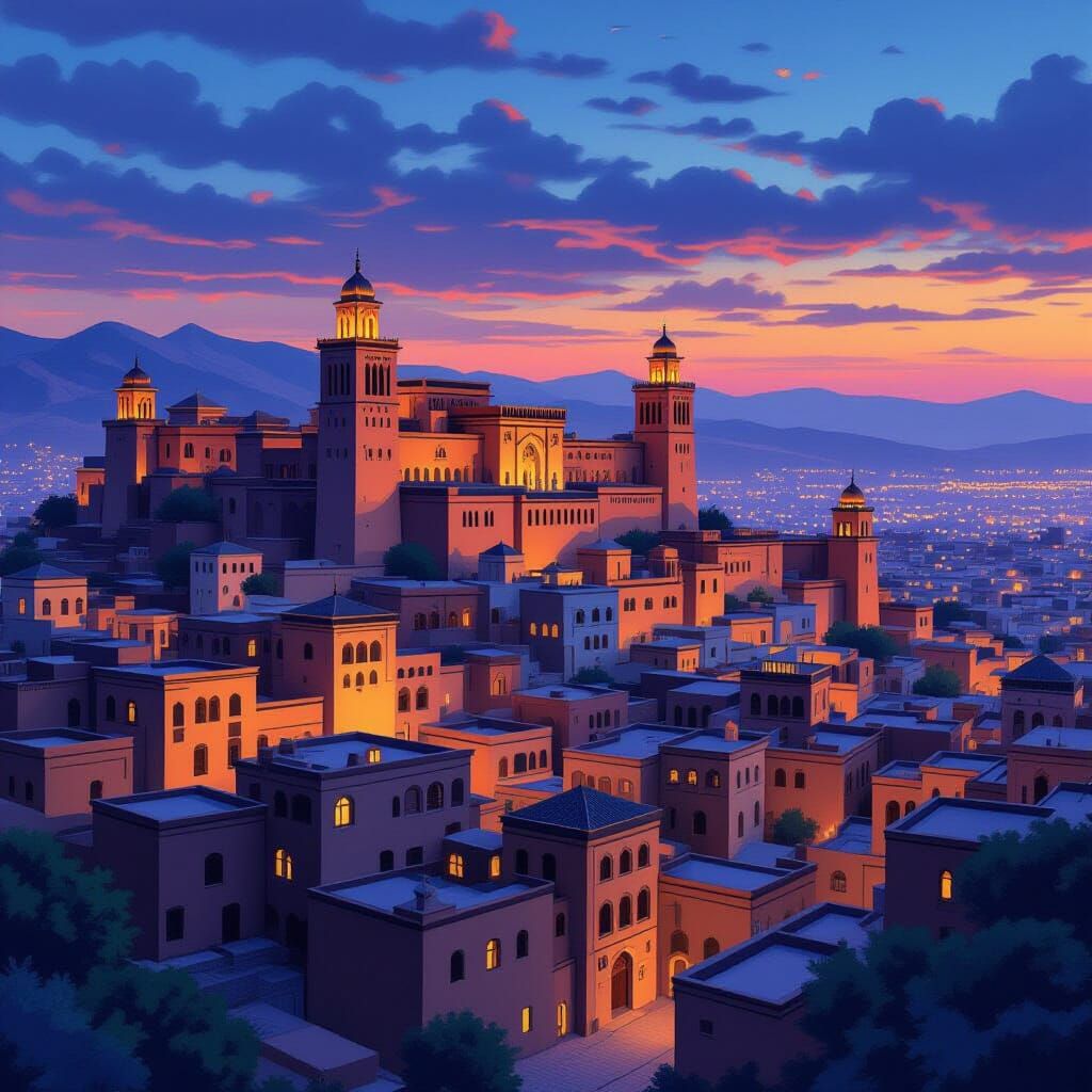 Alger Cityscape with Futuristic Kasbah Architecture