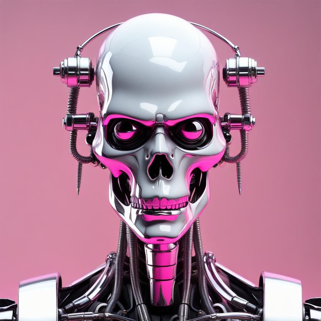 Handsome Android with Chrome Details: Matte Painting