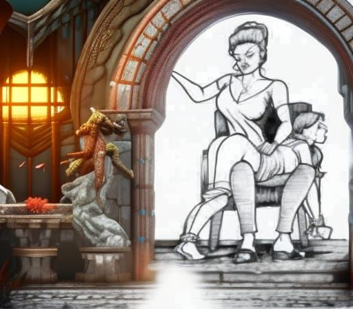 Fantastical Castle Matte Painting in Deep Color