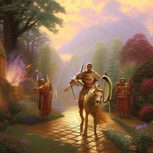 Ethereal Roman Centurion in Hyperdetailed Fantasy