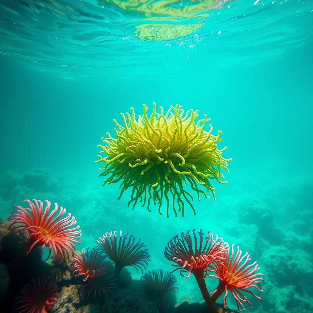 Valonia Ventricosa in Clear Turquoise Water