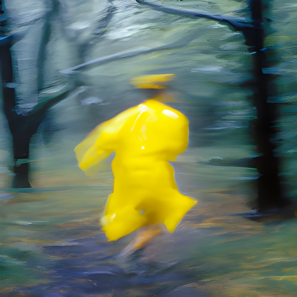 Man Running in Foggy Woods: Impressionist Photography