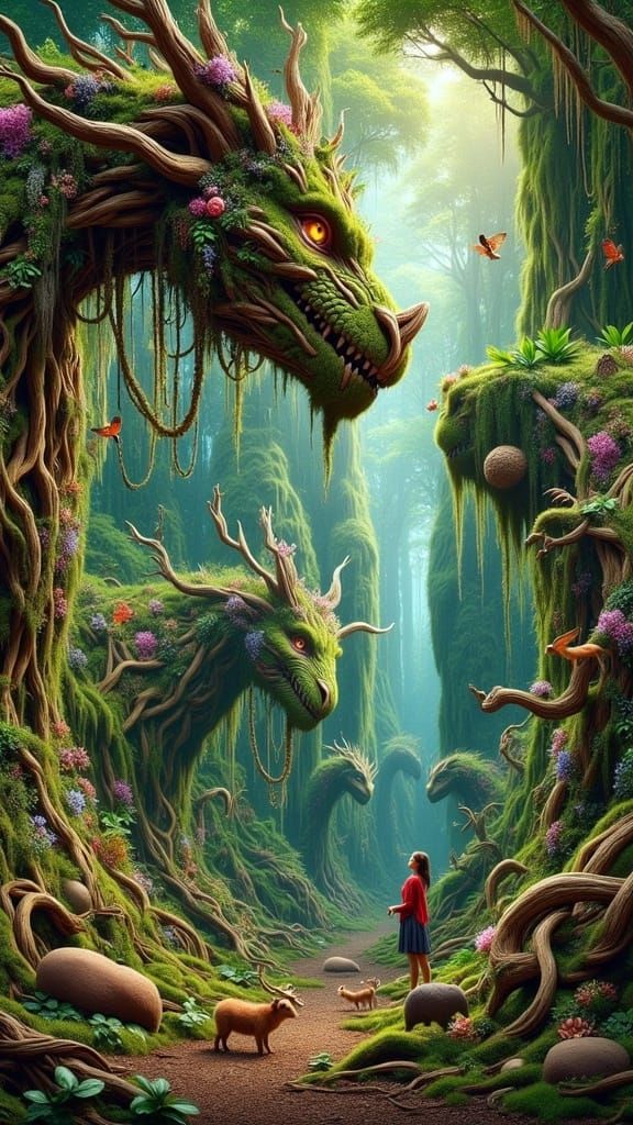 Vibrant Jungle Scene in Cinematic Style