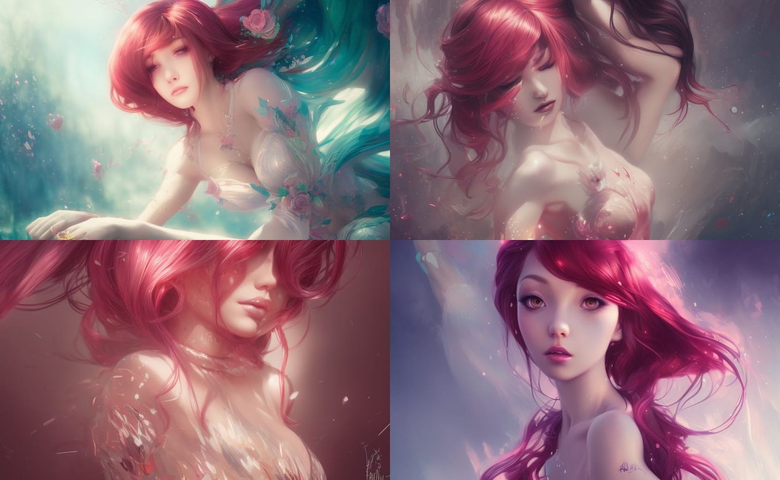 Ariel in Pink Dress: Detailed Character Design