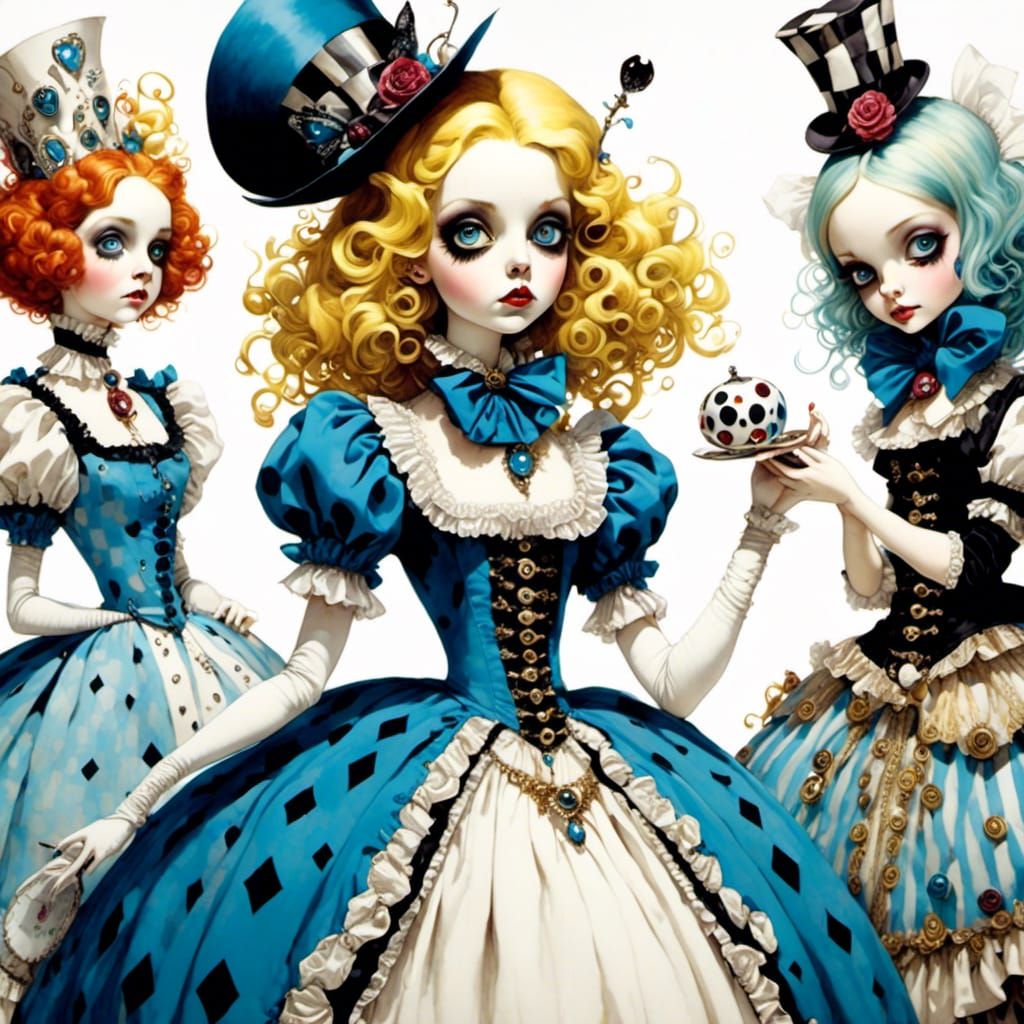 Gothic Alice in Wonderland Character Design