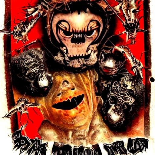 Avant-Garde Album Cover for Spooky Grindcore Band