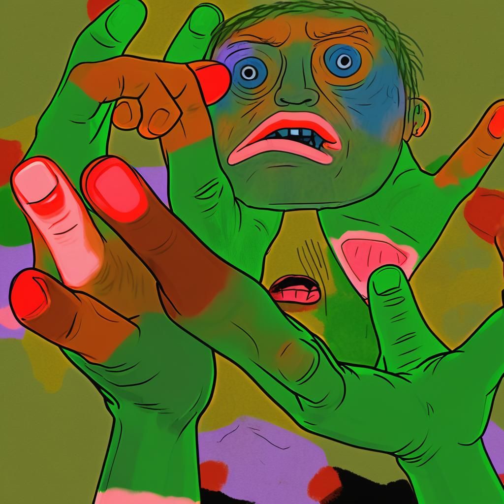 Distorted Figure with Anatomical Errors