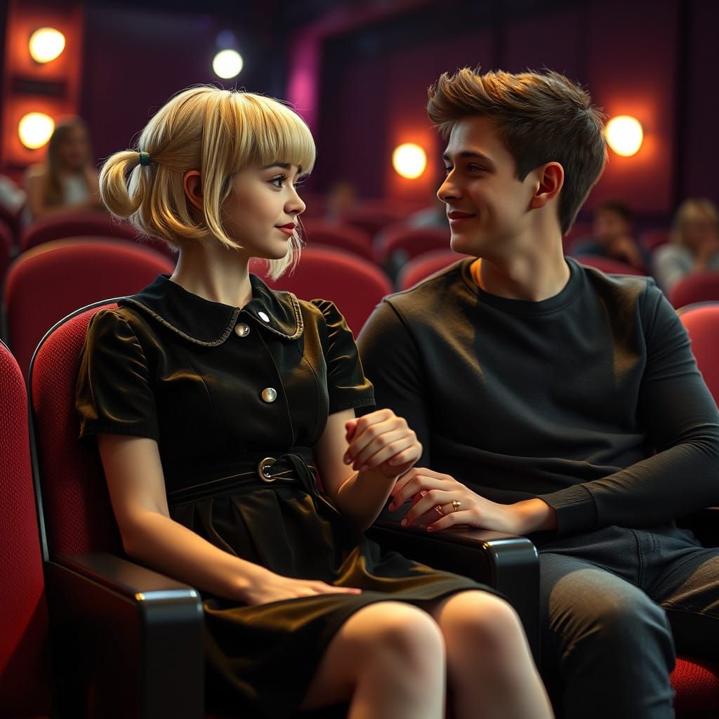 Surreal Moment of Affection in Cinema, in Soft Focus