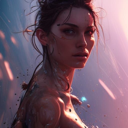 Hyperrealistic Portrait of a Perfect Woman in Ink