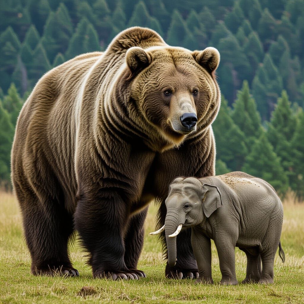 Arctodus: Giant Prehistoric Bear Compared to Elephant