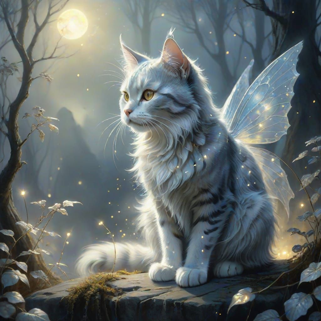 Magical fairy cat