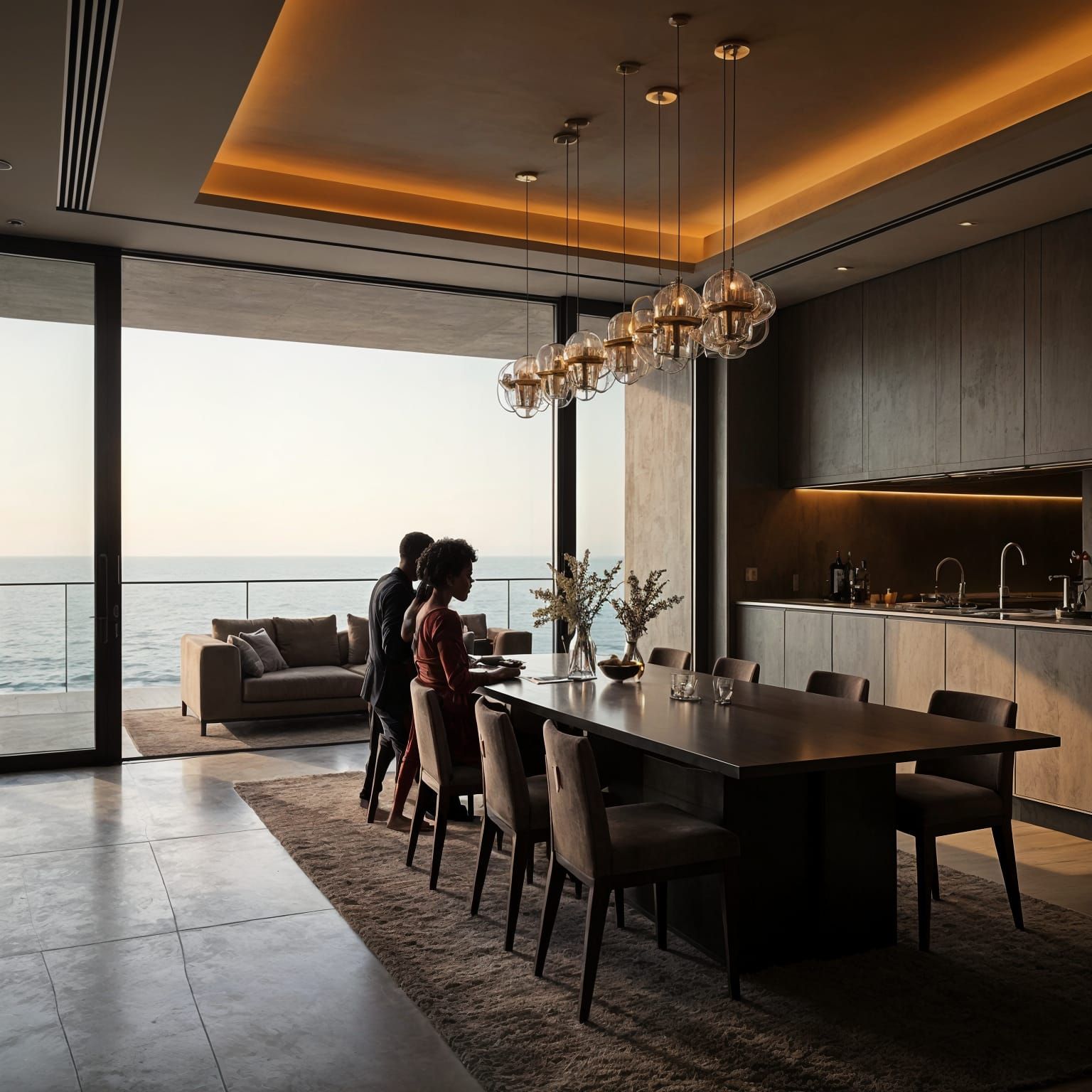 Elegant African Couple in Luxurious European Interior