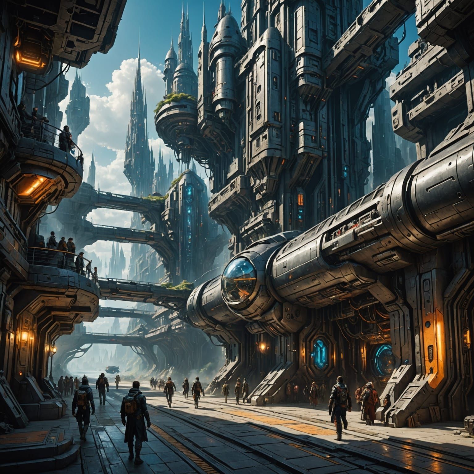 Sci-Fi Fantasy Art: Advanced Tech Meets Magical Worlds