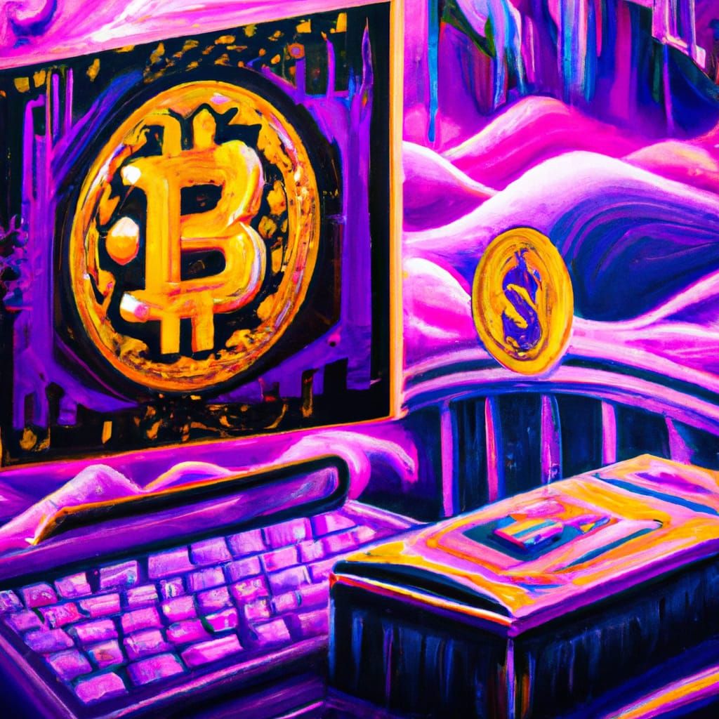 Futuristic Digital Currency in a Renaissance Painting Style