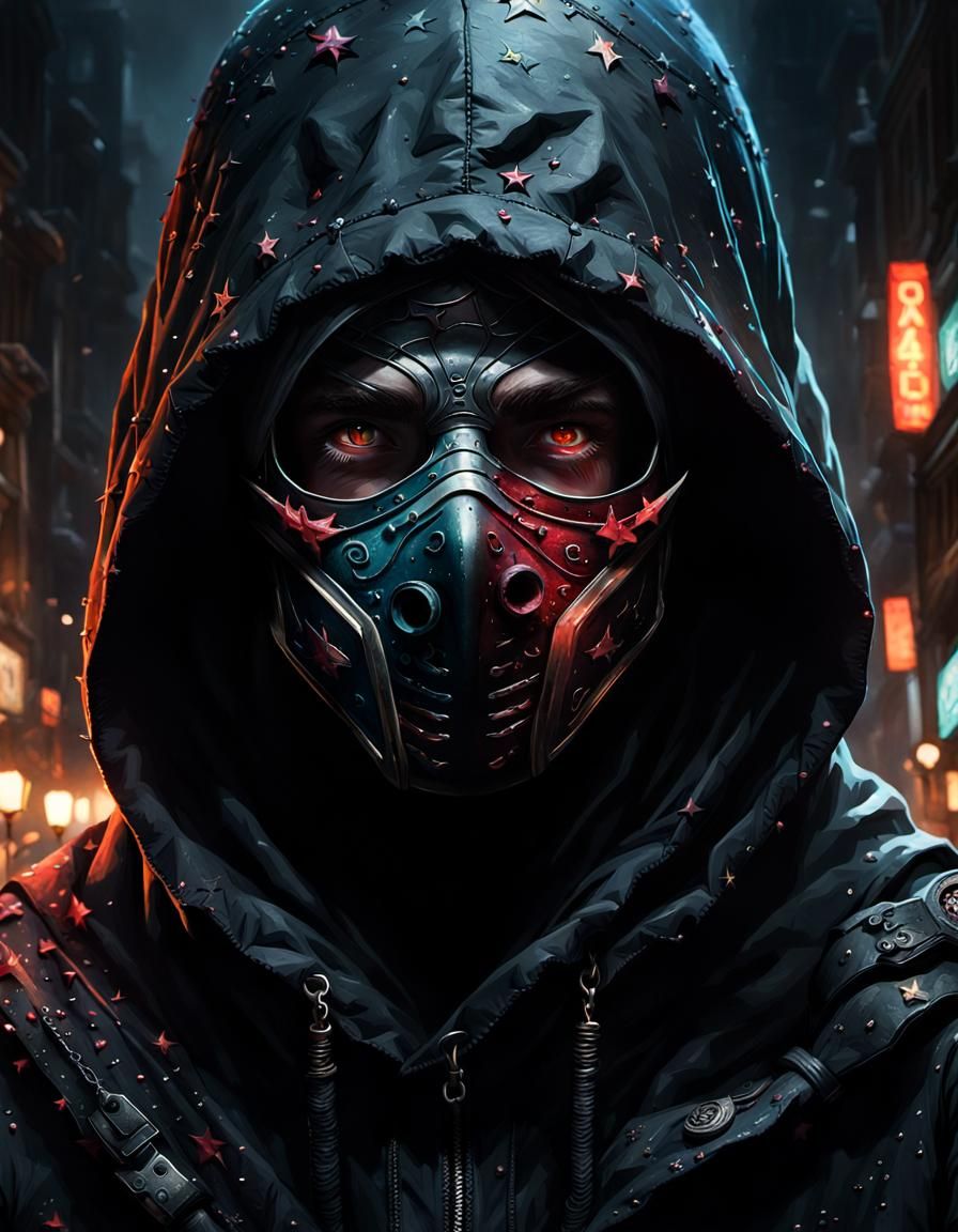 Mysterious Hooded Figure in Hyperdetailed Fantasy Art