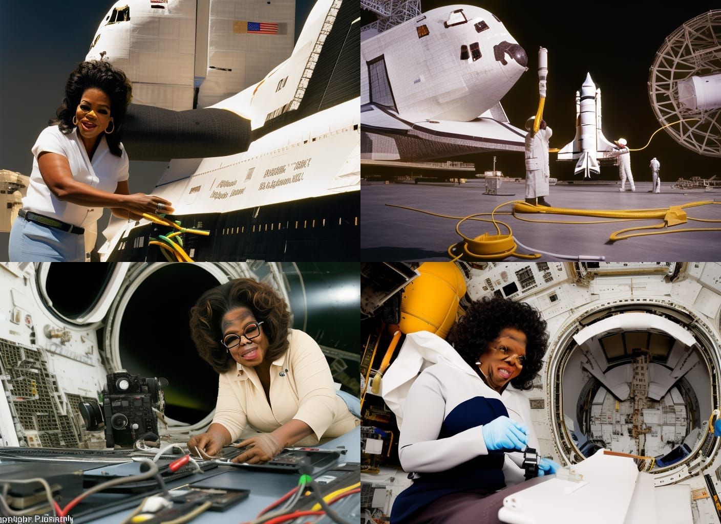 Oprah Winfrey Repairs the Space Shuttle: Photo
