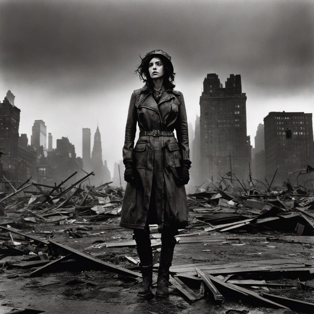 Post-Apocalyptic New York Scene in Arthur Tress Style