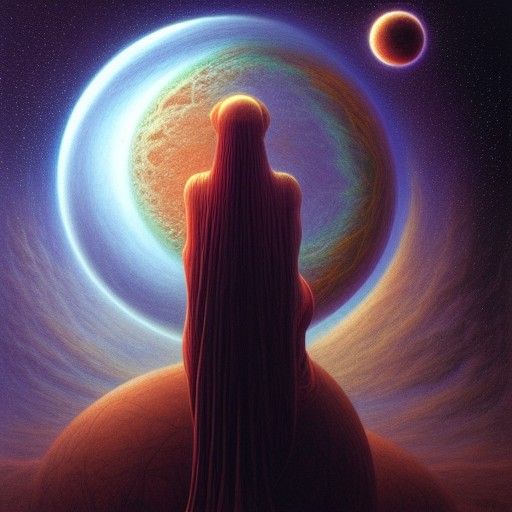 Celestial Figure in Hyperdetailed Digital Art