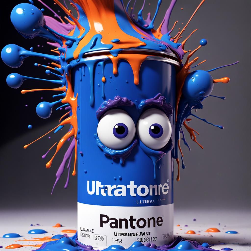 Anthropomorphic Paint Tube with Colorful Explosion in 3D