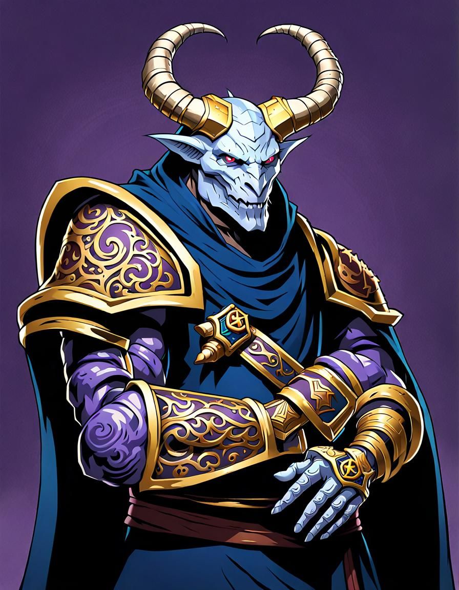 Dragonborn Warrior with Energy Sword and Metal Gauntlet