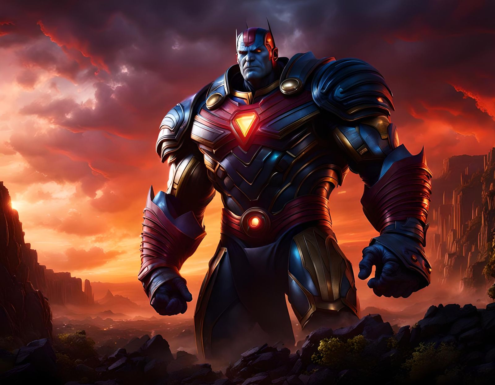 Colossus in Ominous Twilight: Marvel Comics Art