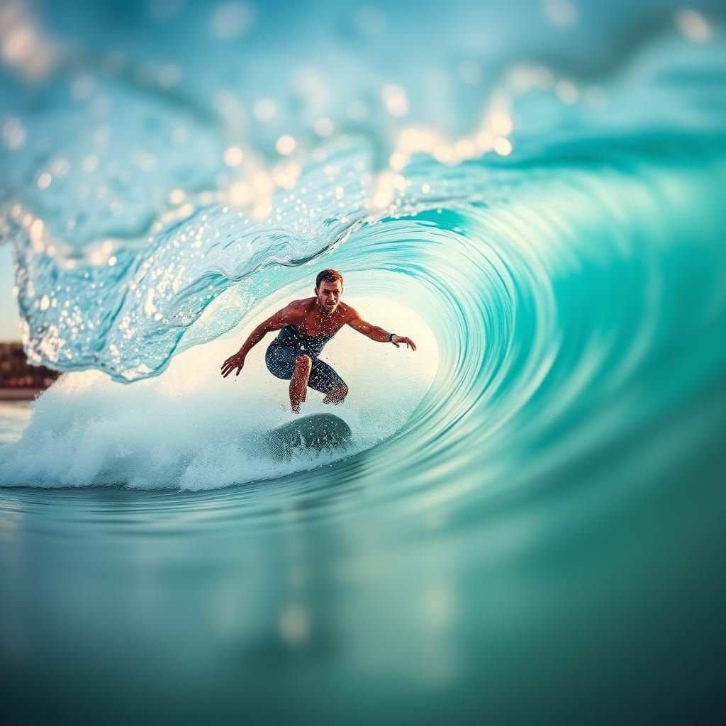 Surfing in Paradise, Captured in Stunning Bokeh