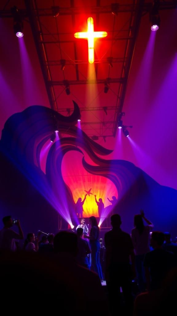 Nazareth in Vibrant Colors as a Musical Scene