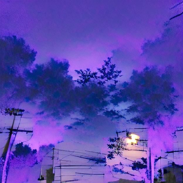 Lilac Night: An AI Generated Dreamscape