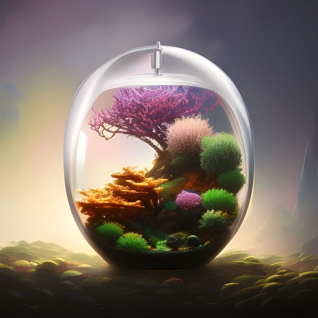 Octopus in Arcane Fish Tank with Galactic Potion