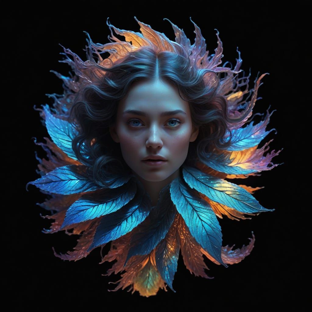 Celestial Being with Iridescent Scales in Vibrant Macro Phot...