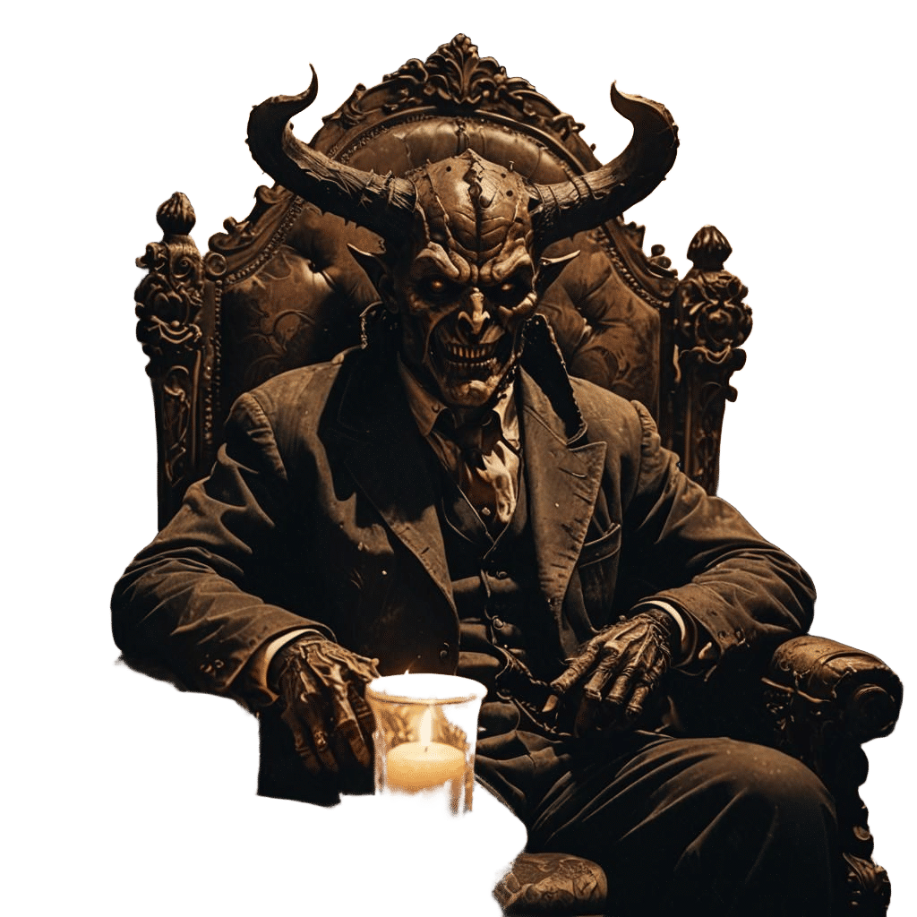 Vintage Sepia Photograph of the Devil