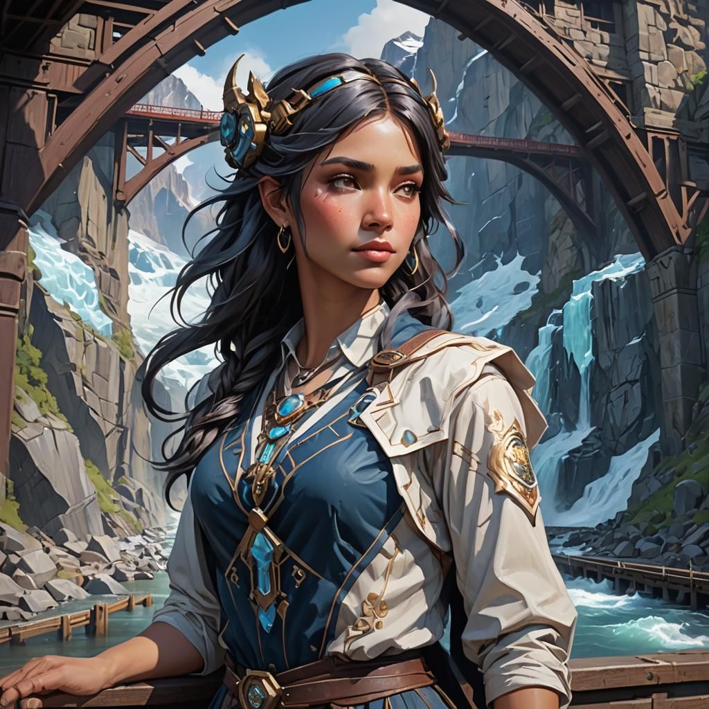 Detailed Portrait: Glaciers, Dock, Bridge, Cliff Ram