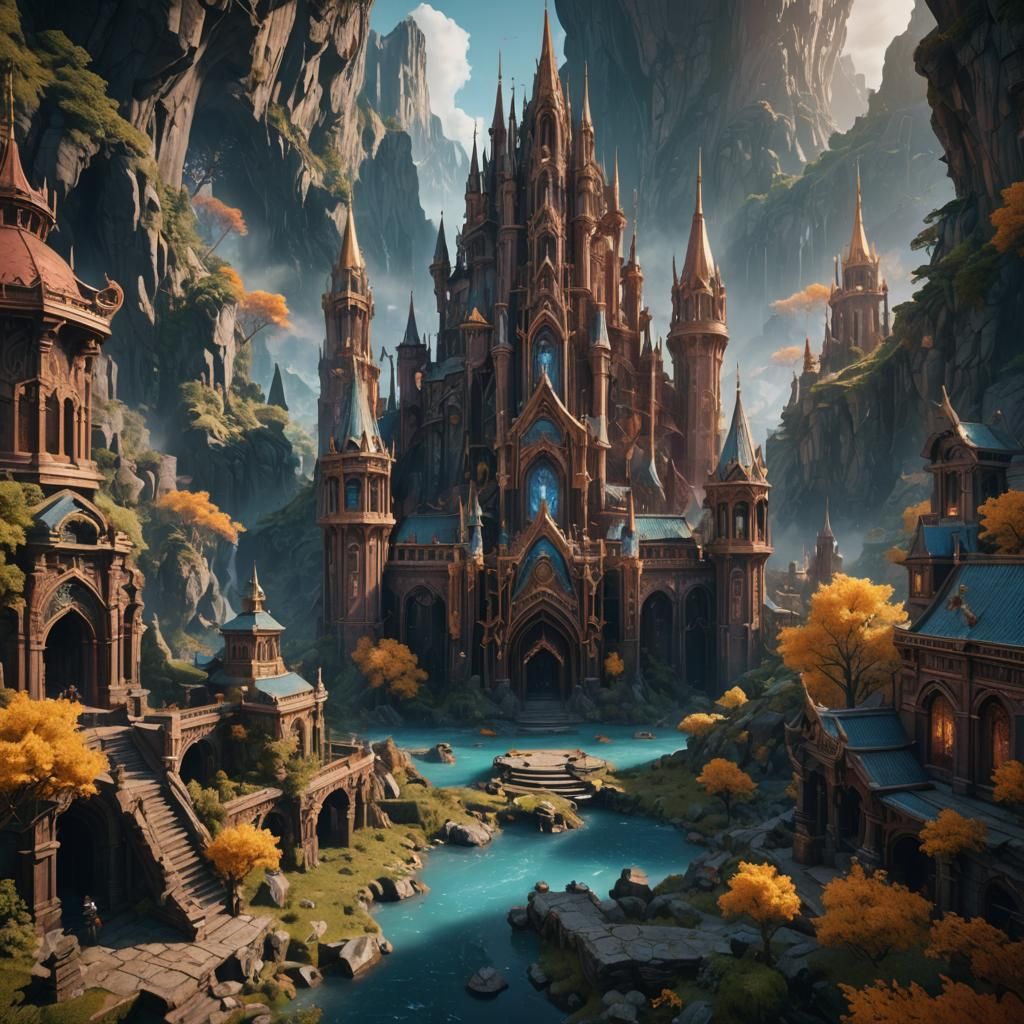 Fantastical Aura in Detailed Matte Painting